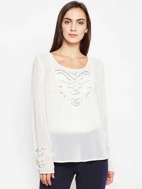 embellished sheer top - 15956959 - Very Small Image - 1