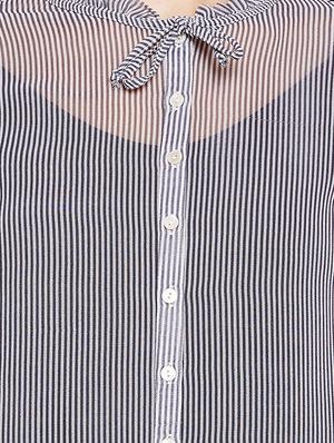 tie knot striped button up top - 15956961 - Standard Image - 5