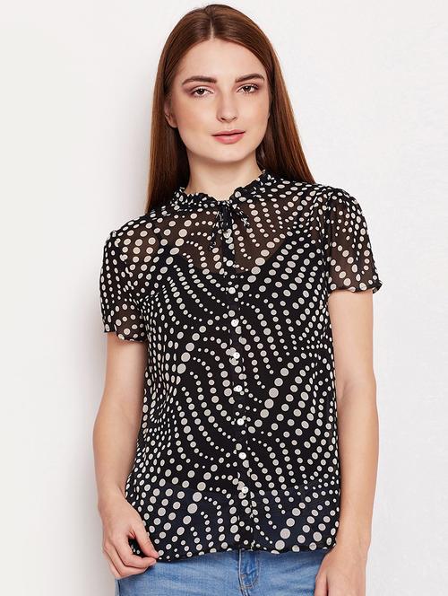 tie knot button up top - 15956962 - Standard Image - 1