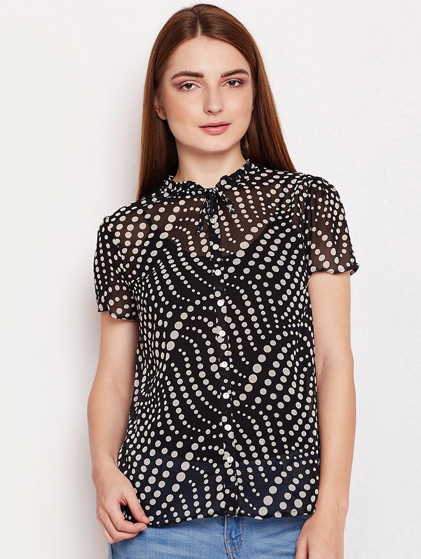 tie knot button up top - 15956962 - Zoom Image - 1