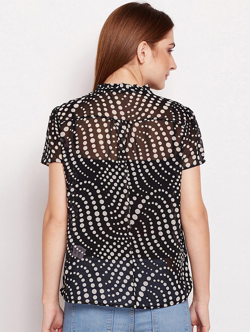 tie knot button up top - 15956962 - Zoom Image - 3