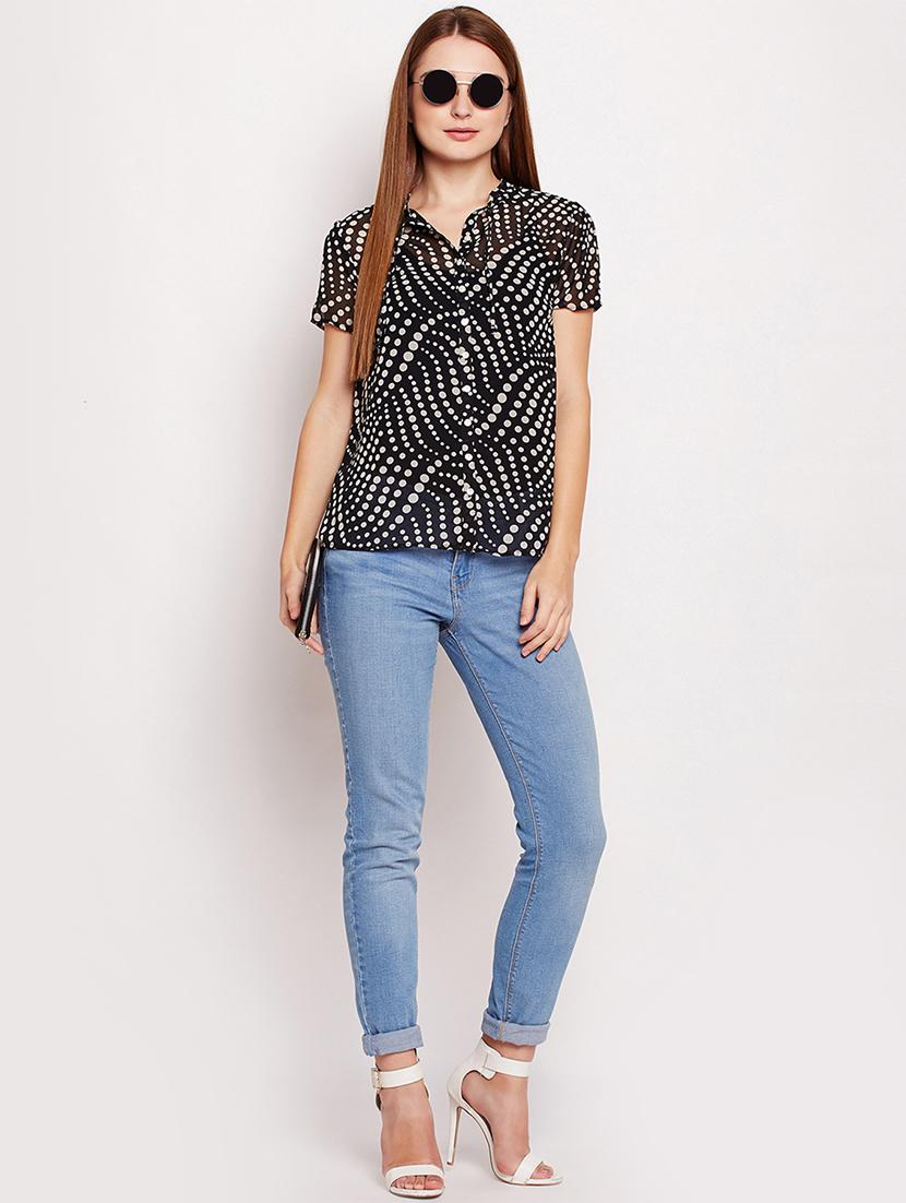 tie knot button up top - 15956962 - Zoom Image - 4