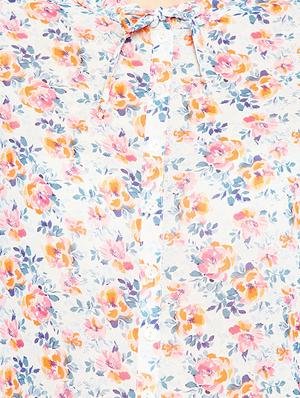tie knot floral button up top - 15956963 - Standard Image - 5