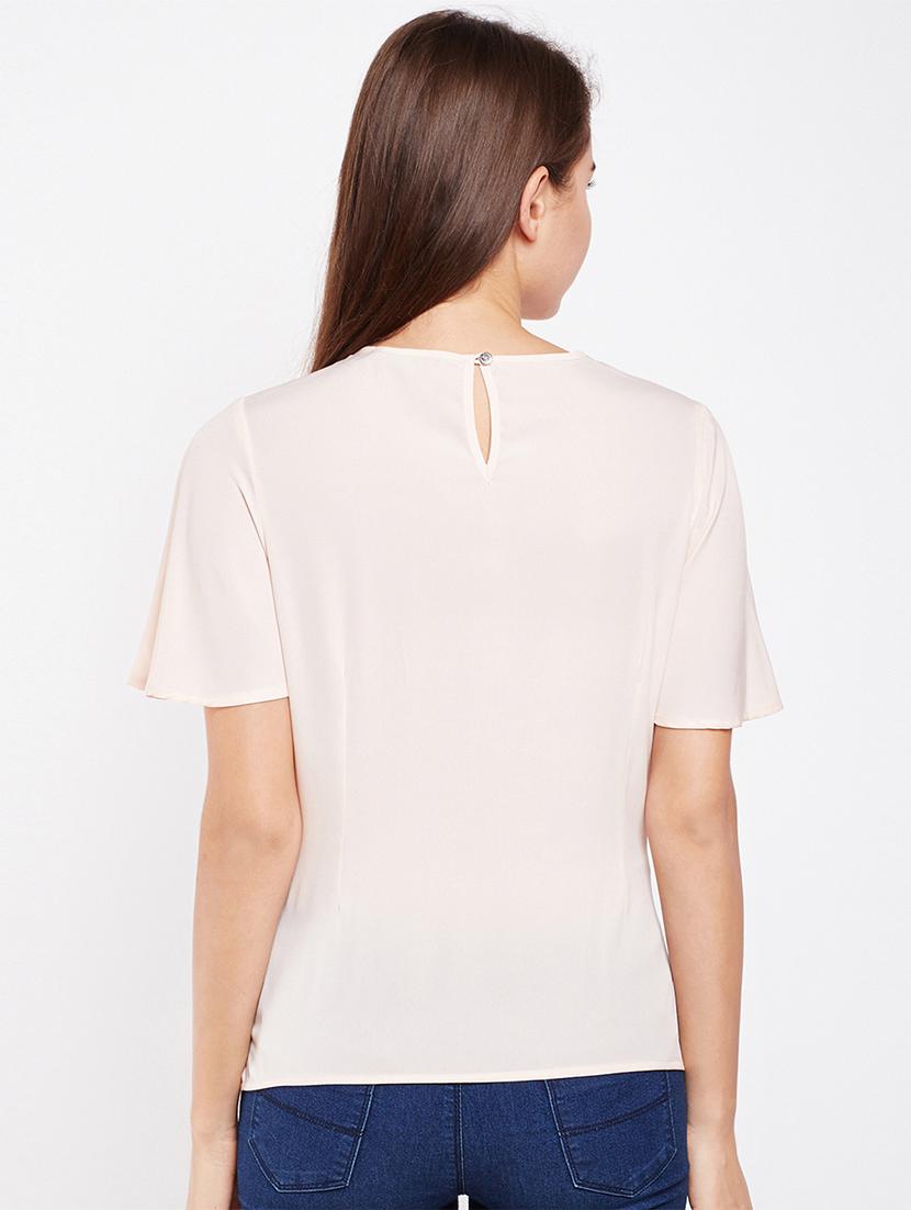 ruffle sleeved tie front top - 15956969 - Zoom Image - 3