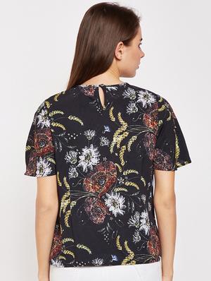 ruffle sleeved tie front top - 15956971 - Standard Image - 3
