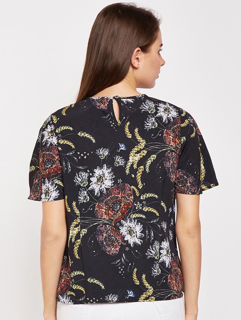 ruffle sleeved tie front top - 15956971 - Zoom Image - 3