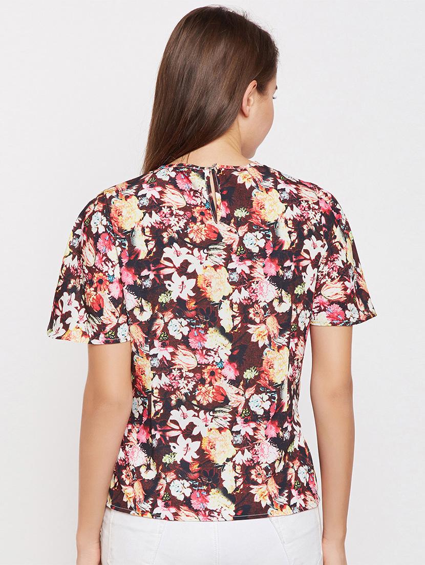ruffle sleeved tie front top - 15956972 - Zoom Image - 3