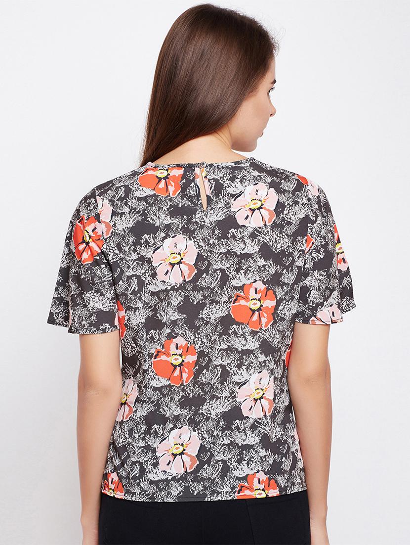 ruffle sleeved tie front top - 15956973 - Zoom Image - 3