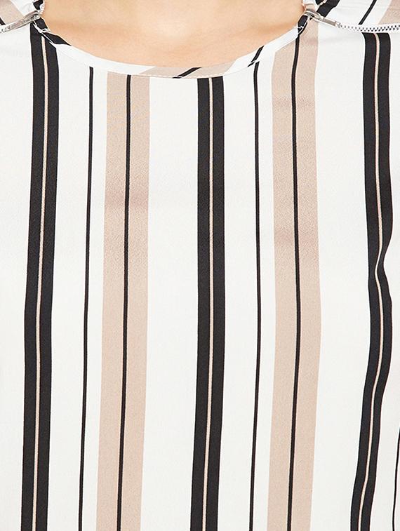 zipper detail striped top - 15956976 - Zoom Image - 5