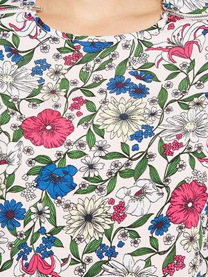 zipper detail floral top - 15956977 - Standard Image - 5