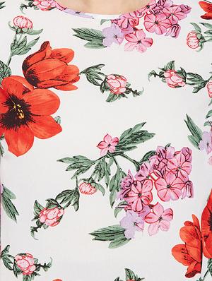 crew neck floral top - 15956992 - Standard Image - 5