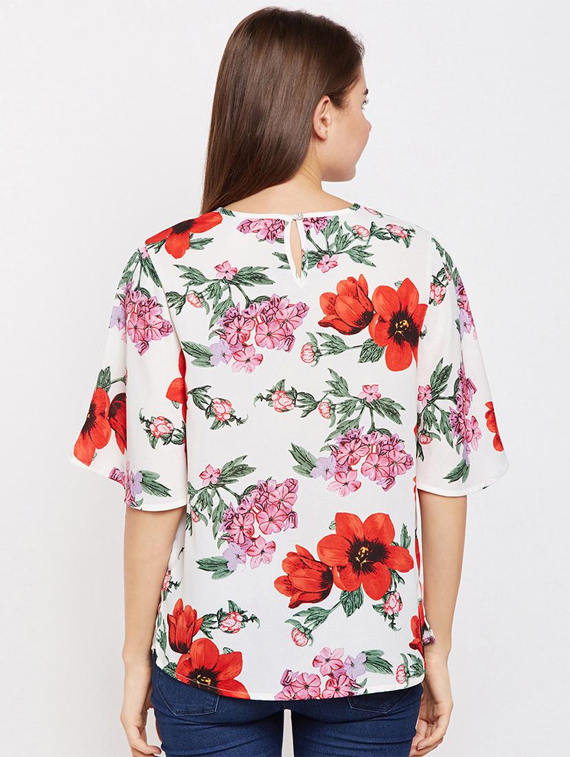 crew neck floral top - 15956992 - Zoom Image - 3