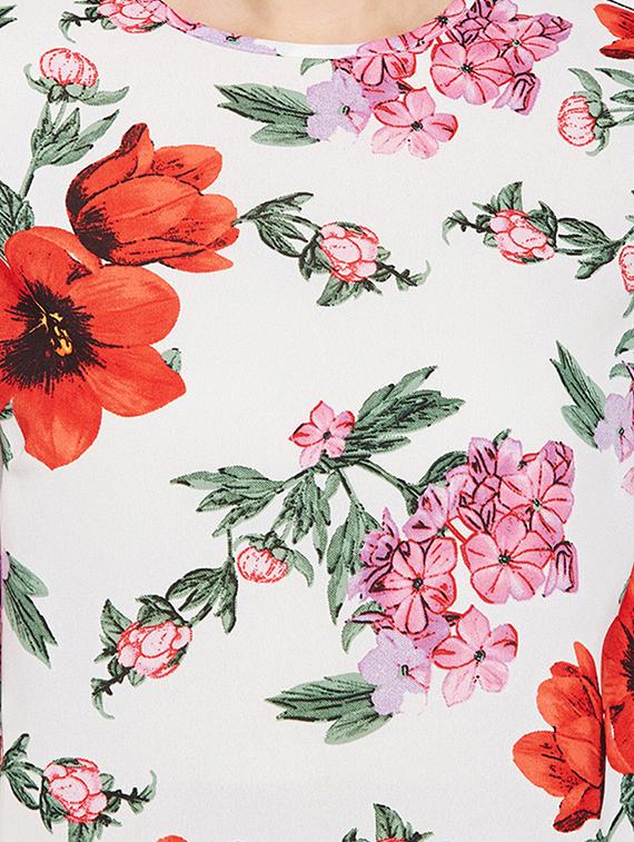 crew neck floral top - 15956992 - Zoom Image - 5