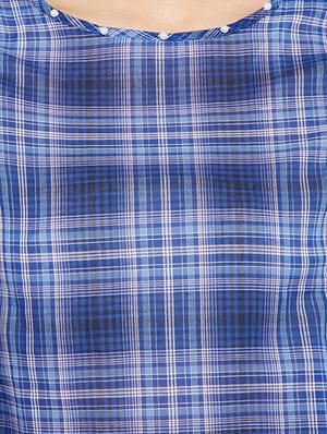 tie front checkered top - 15956999 - Standard Image - 5