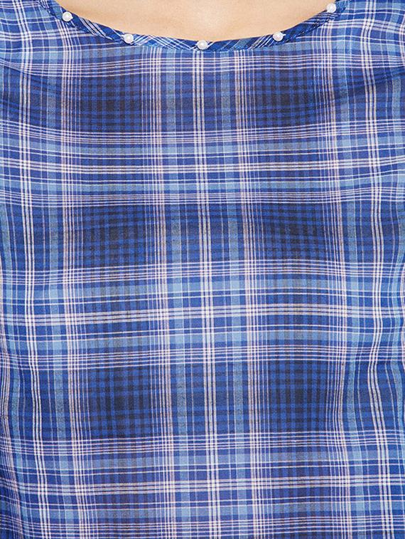 tie front checkered top - 15956999 - Zoom Image - 5
