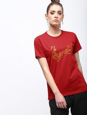 crew neck quirky text tee - 15957365 - Standard Image - 2