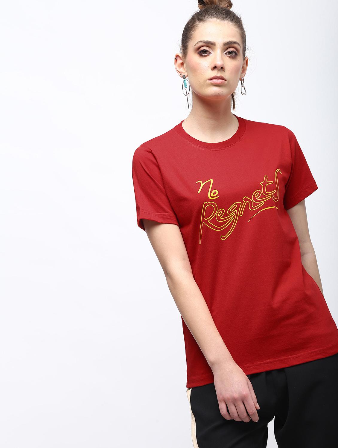crew neck quirky text tee - 15957365 - Zoom Image - 2