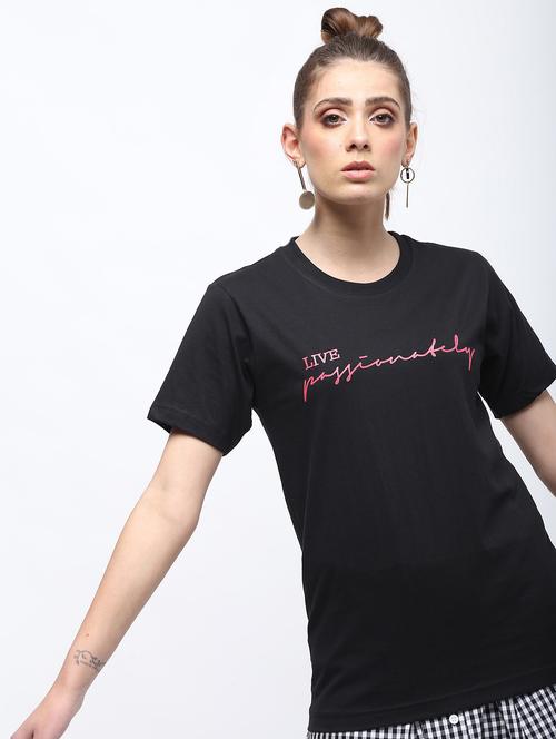 crew neck letter print tee - 15957368 - Standard Image - 1