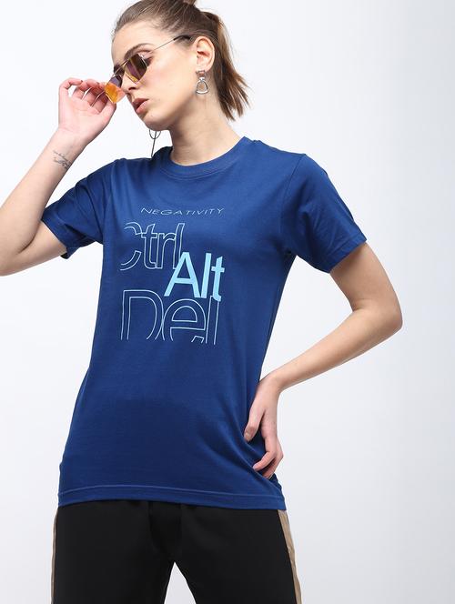 crew neck quirky text tee - 15957370 - Standard Image - 1
