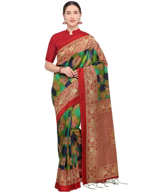 conversational mysore silk saree with blouse - 15957568 - Standard Image - 1