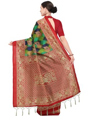 conversational mysore silk saree with blouse - 15957568 - Standard Image - 2