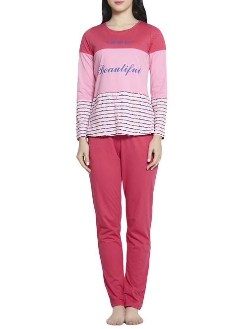 graphic print top and pajama set - 15958053 - Very Small Image - 1