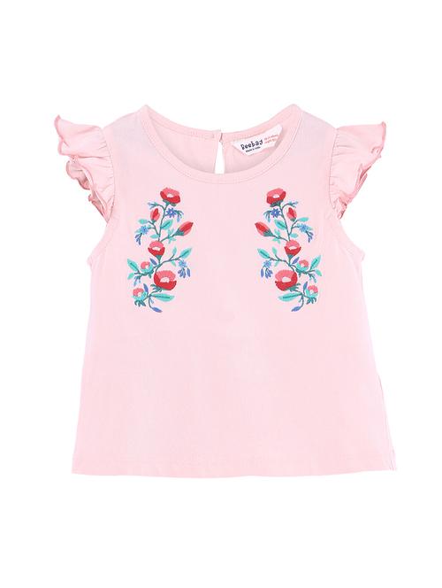 ruffle sleeve floral embroidered top - 15958255 - Standard Image - 1