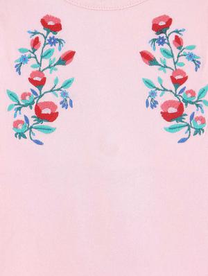 ruffle sleeve floral embroidered top - 15958255 - Standard Image - 3