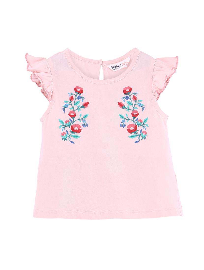 ruffle sleeve floral embroidered top - 15958255 - Zoom Image - 1