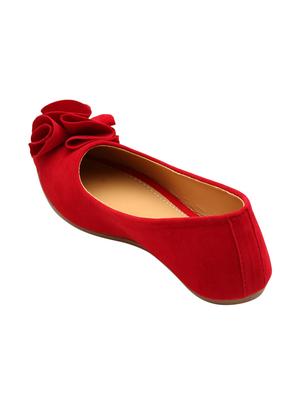 red slip on ballerinas - 15958318 - Standard Image - 2