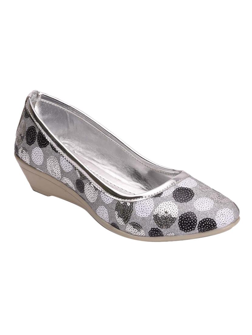 silver slip on wedges - 15958328 - Zoom Image - 1