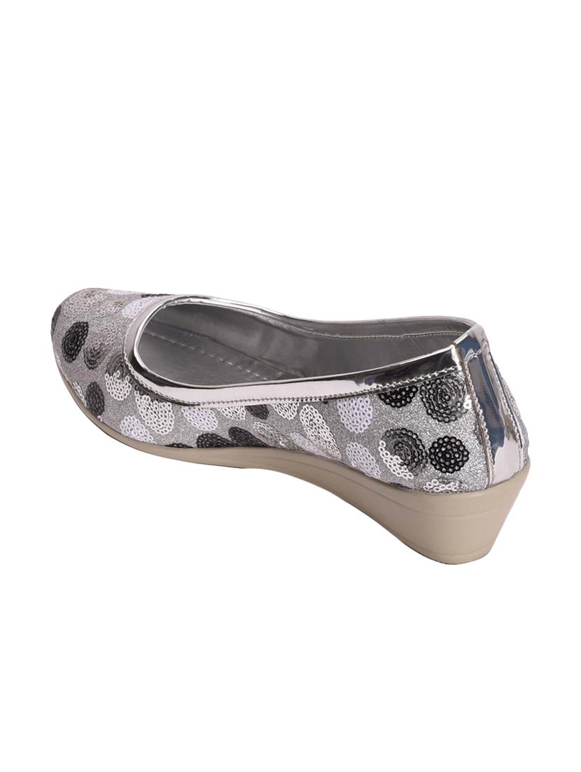 silver slip on wedges - 15958328 - Zoom Image - 2