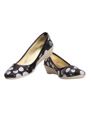 black slip on wedges - 15958329 - Standard Image - 4