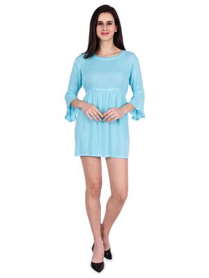 cold shoulder gathered a-line dress - 15958348 - Standard Image - 4