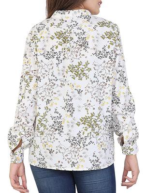mandarin neck floral tunic - 15958602 - Standard Image - 2