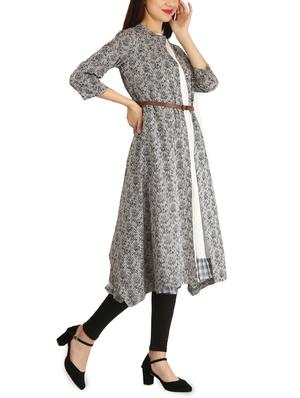 asymmetric printed kurta - 15958673 - Standard Image - 2