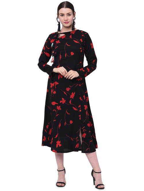 a-line printed dress - 15958849 - Standard Image - 1