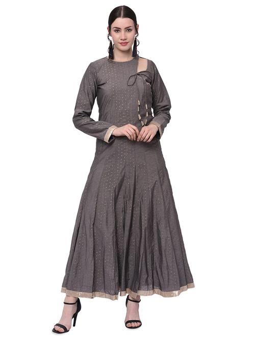 anarkali kurta with drawstring - 15958851 - Standard Image - 1