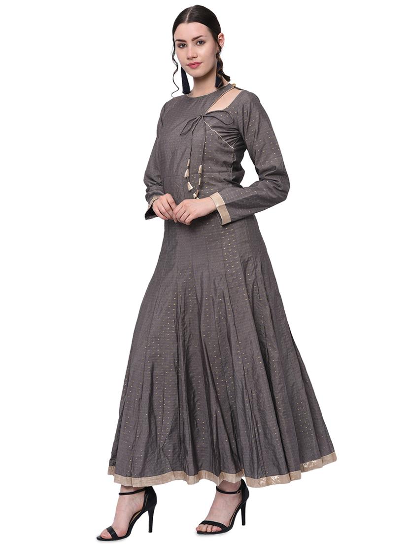 anarkali kurta with drawstring - 15958851 - Zoom Image - 2