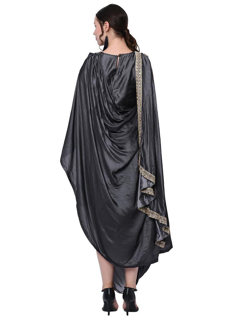 cowl solid lace detail dress - 15958852 - Zoom Image - 3