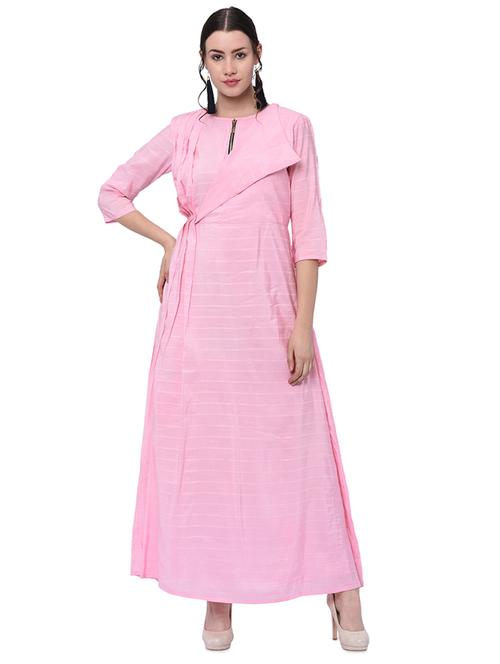 a-line solid zipper detail dress - 15958853 - Standard Image - 1