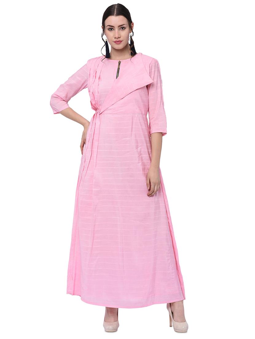 a-line solid zipper detail dress - 15958853 - Zoom Image - 1