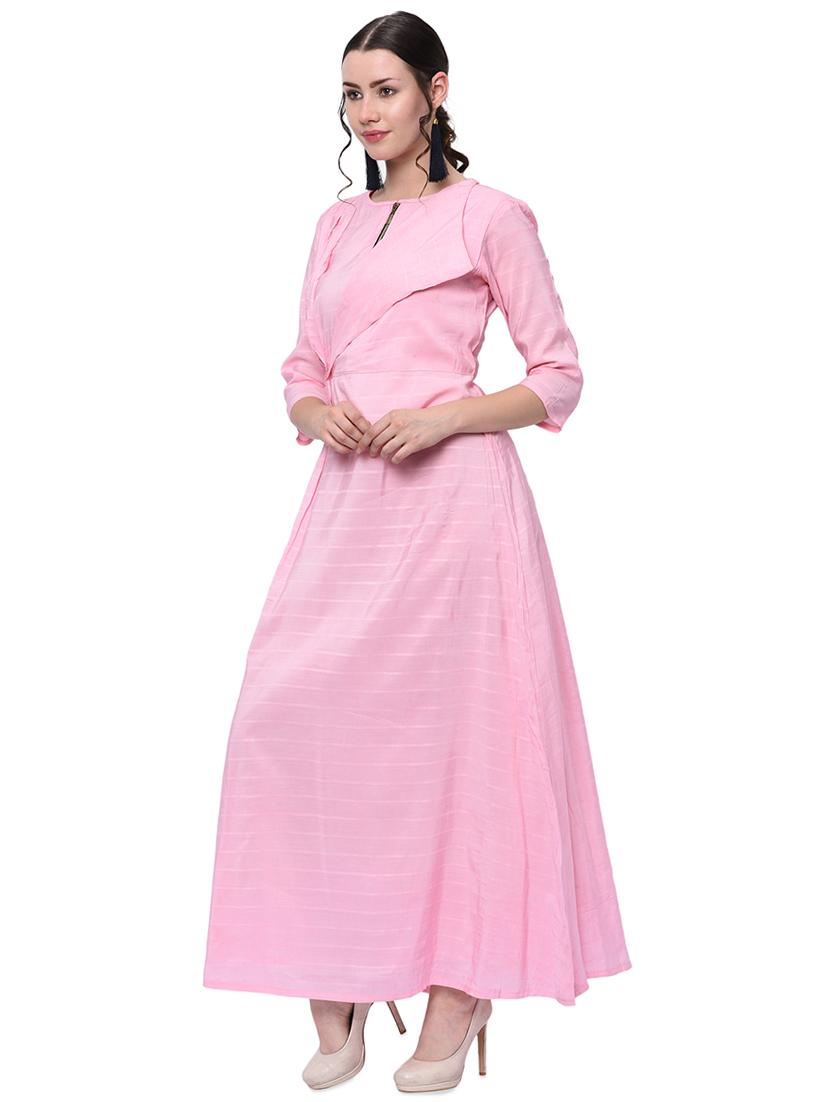 a-line solid zipper detail dress - 15958853 - Zoom Image - 2