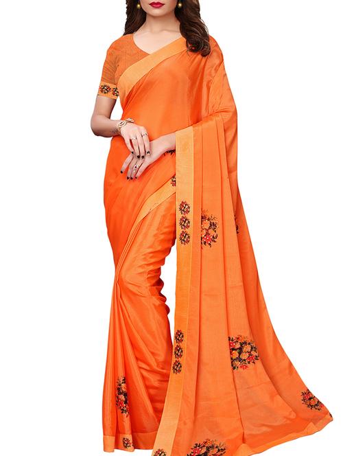 floral printed saree with blouse - 15958903 - Standard Image - 1
