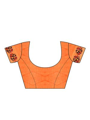 floral printed saree with blouse - 15958903 - Standard Image - 3