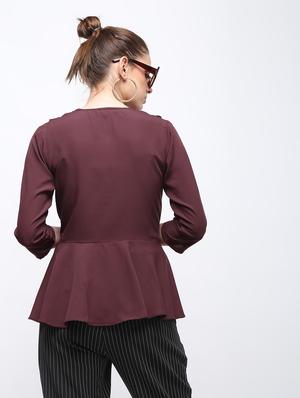 flared hem ruffle top - 15959299 - Standard Image - 4