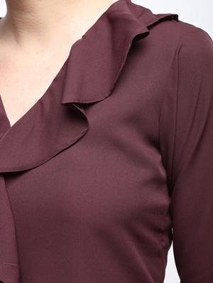 flared hem ruffle top - 15959299 - Standard Image - 6