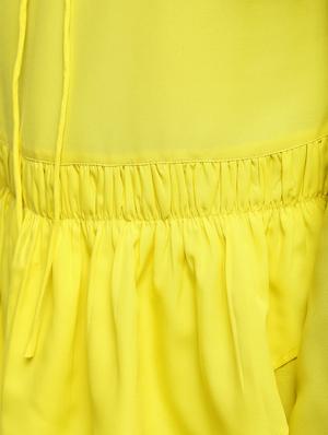 tie neck ruffle hem top - 15959305 - Standard Image - 6