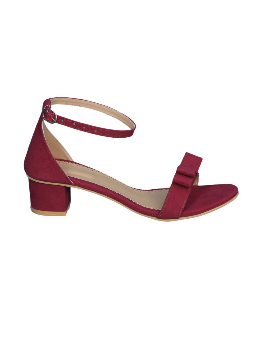 maroon ankle strap sandals - 15959354 - Zoom Image - 2