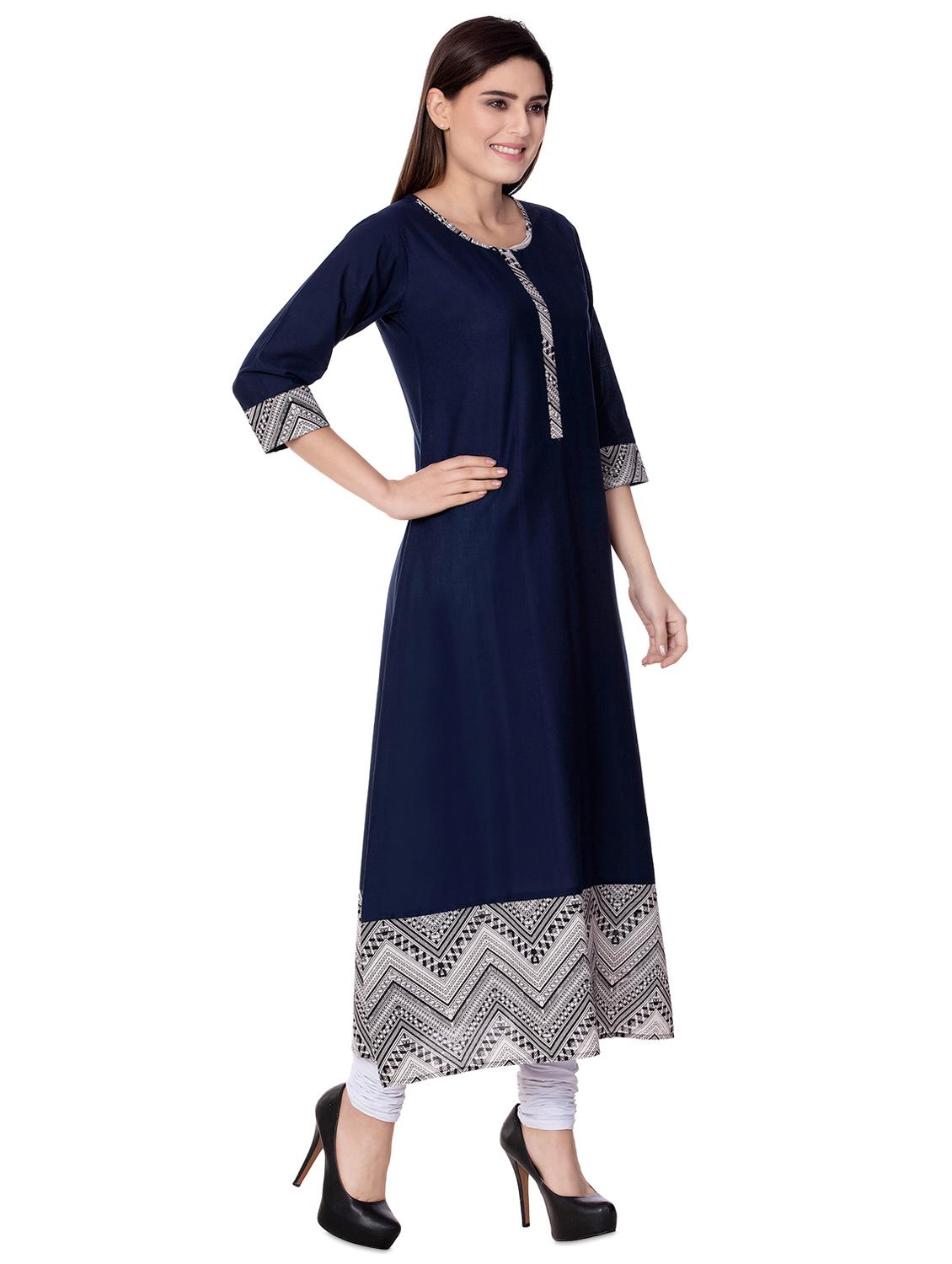 printed a-line kurta - 15959377 - Zoom Image - 2